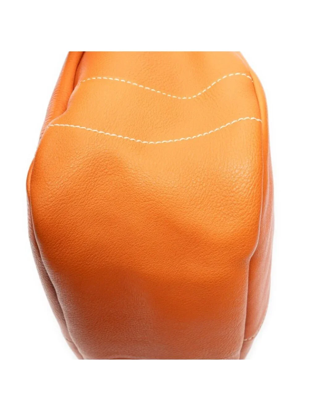 Prada Zip Hobo Orange Calfskin Leather